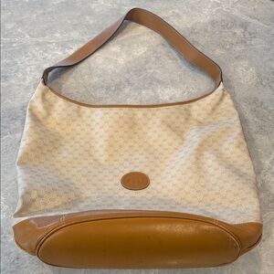 Gucci Tan and Cream Shoulder Bag